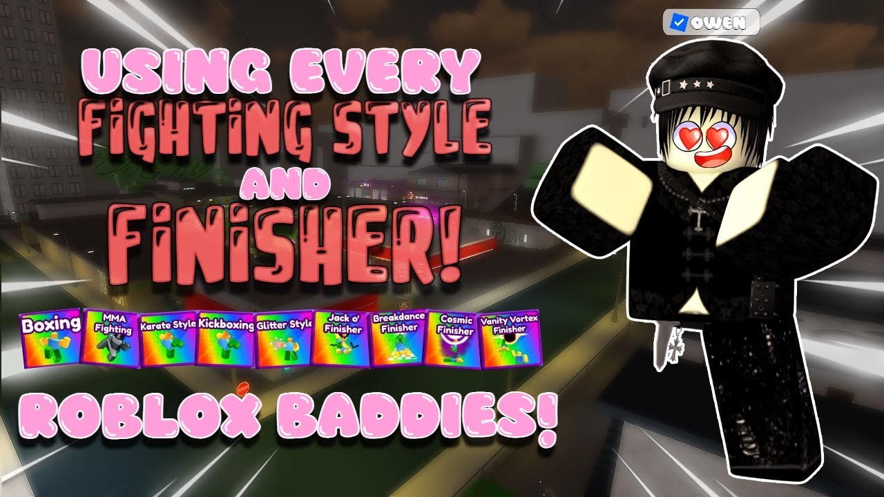 ИСПОЛЬЗУЕМ ВСЕ СТИЛИ БОЯ И ФИНИШЕРЫ ✰ ЗЛОДЕИ ROBLOX!😻