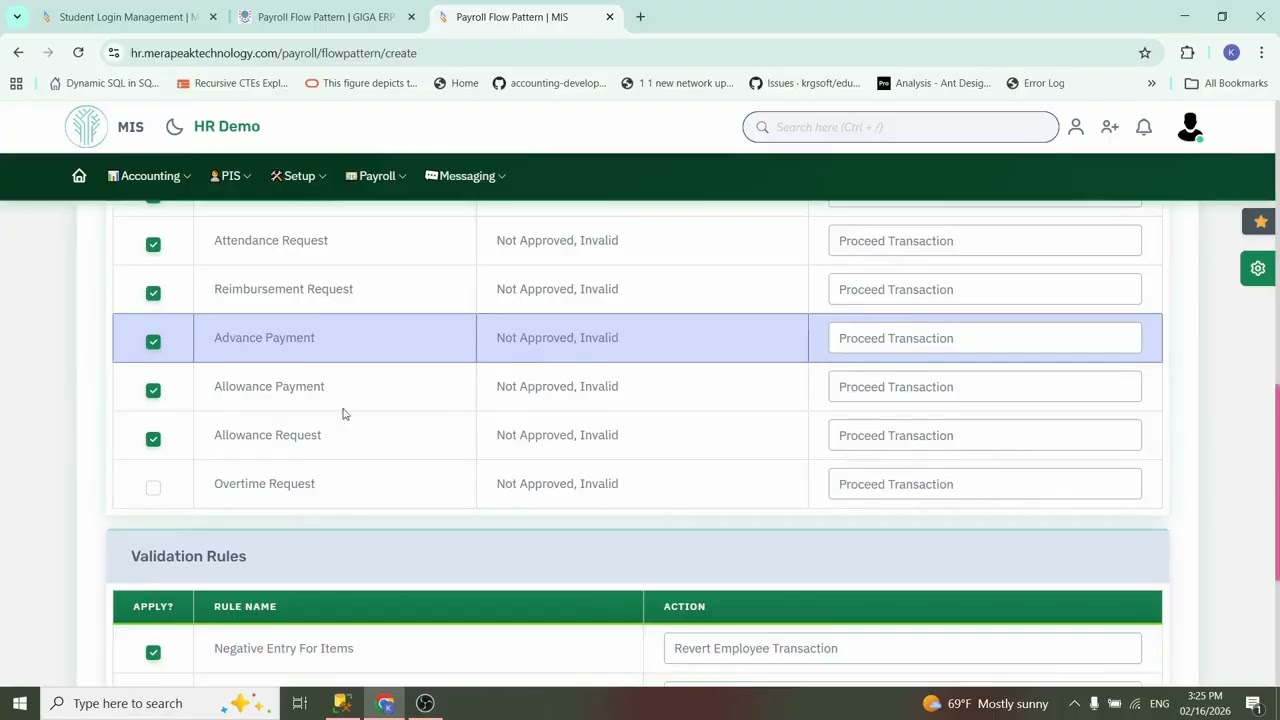 How to Create Payroll Flow In Giga ERP ?