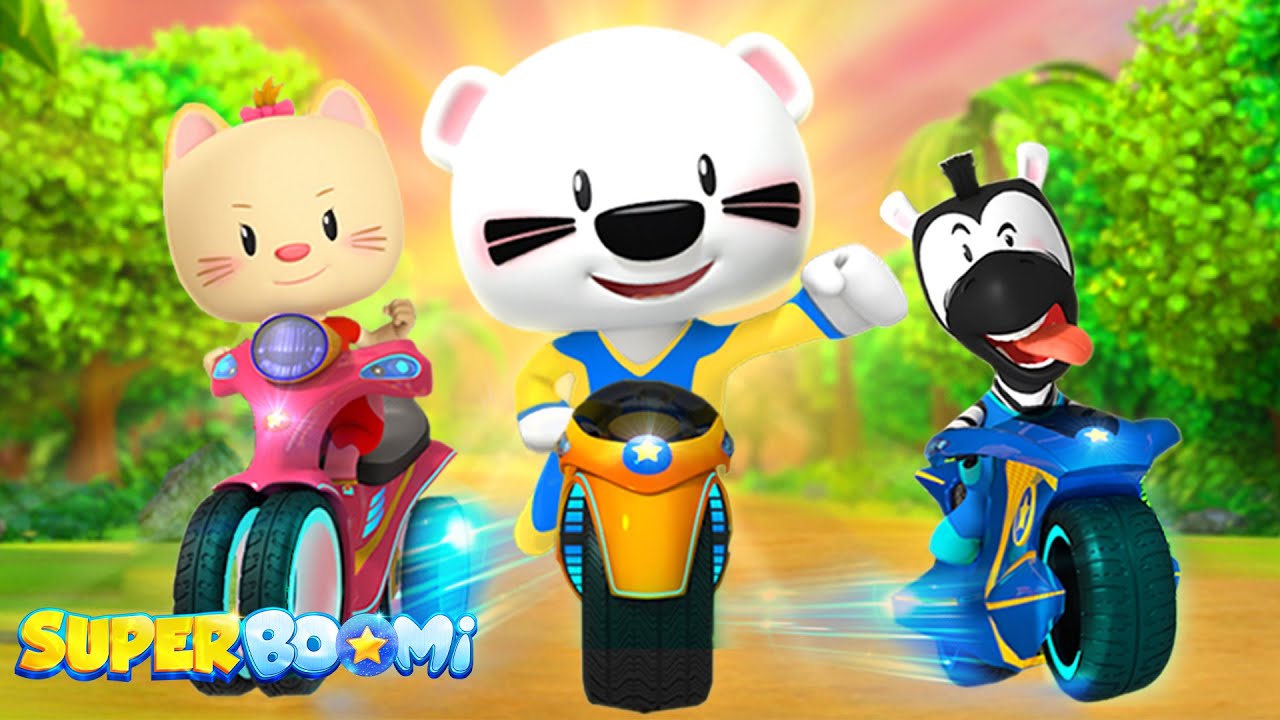 Super Motorcycle Rescue!🚓💨 | Animal Adventures | Kids Cartoons & Car Cartoons | Super BOOMi