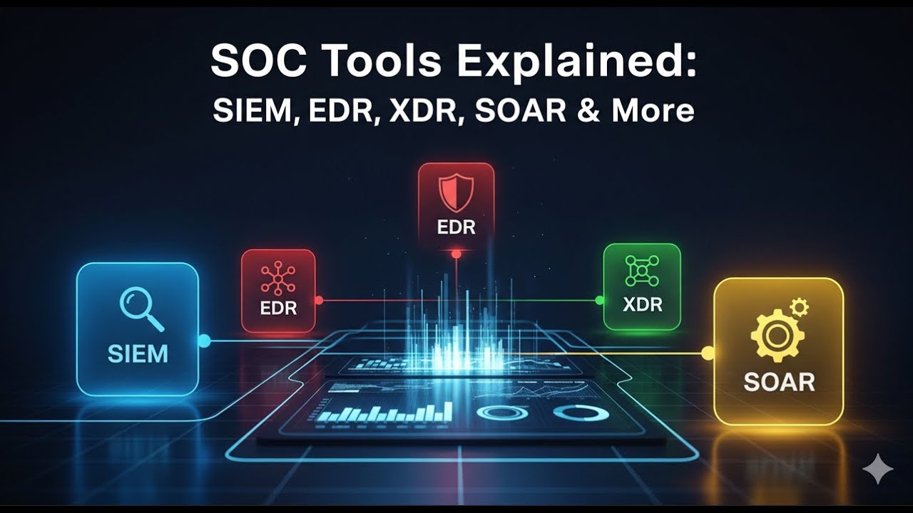 SOC Tools Explained: SIEM, EDR, XDR, SOAR & More