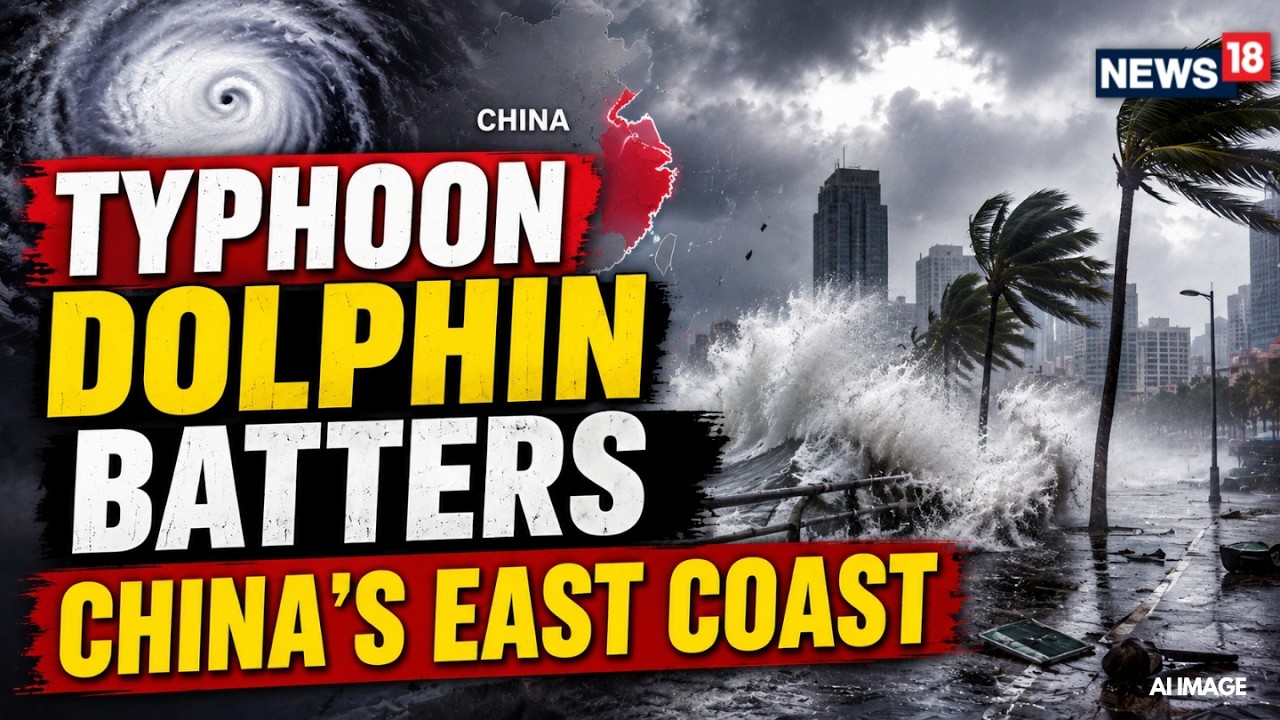 Typhoon Dolphin Live Tracker: Mass Evacuation, 1,400 Flights Cancelled In China | Zhejiang Storm