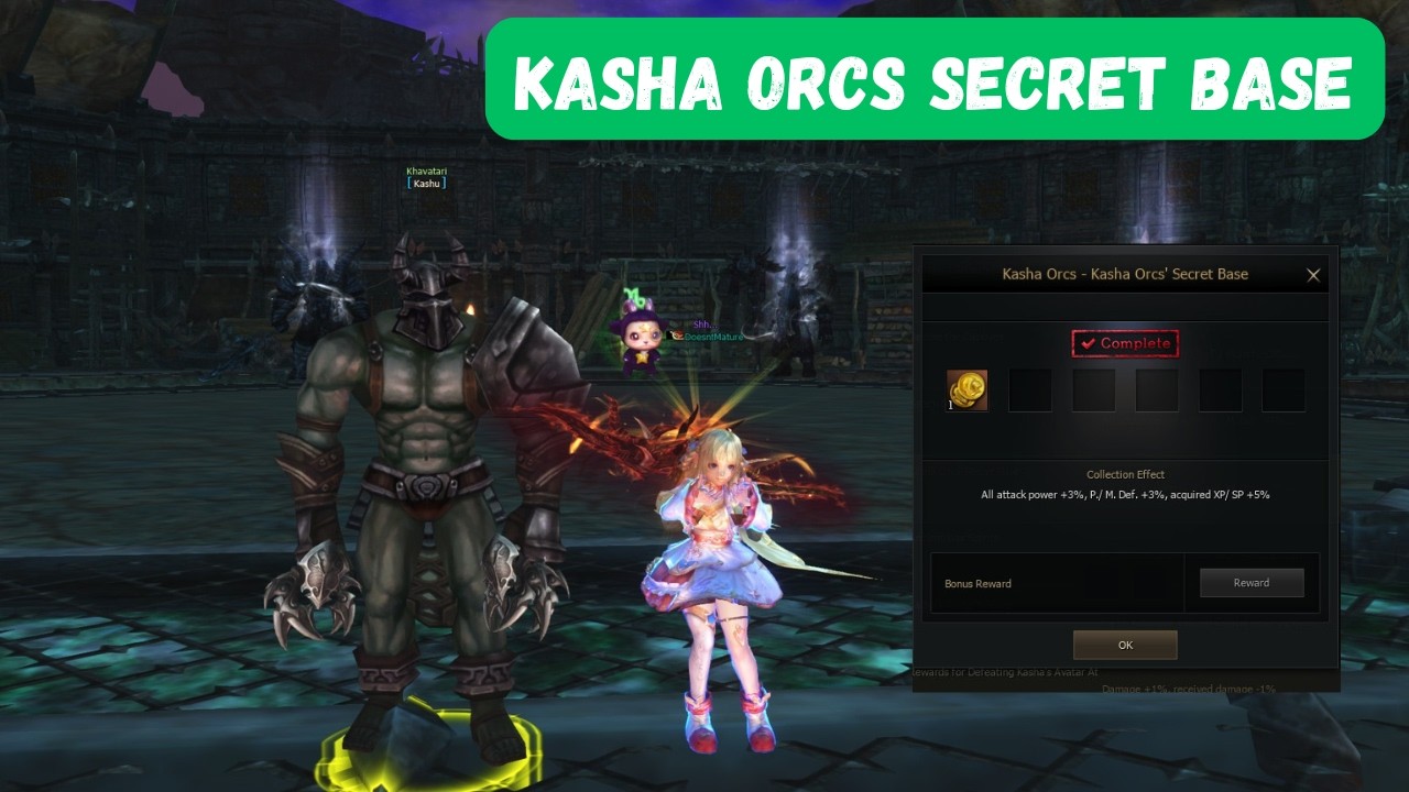 Lineage 2 EU: Kasha Orcs Secret Base. How to pass 3rd quest on orcs tips & tricks.