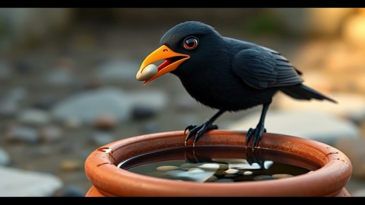 प्यासा कौवा की कहानी | Moral Story in Hindi | Kids 3D Animation @NanhiKahaniyaan1993 