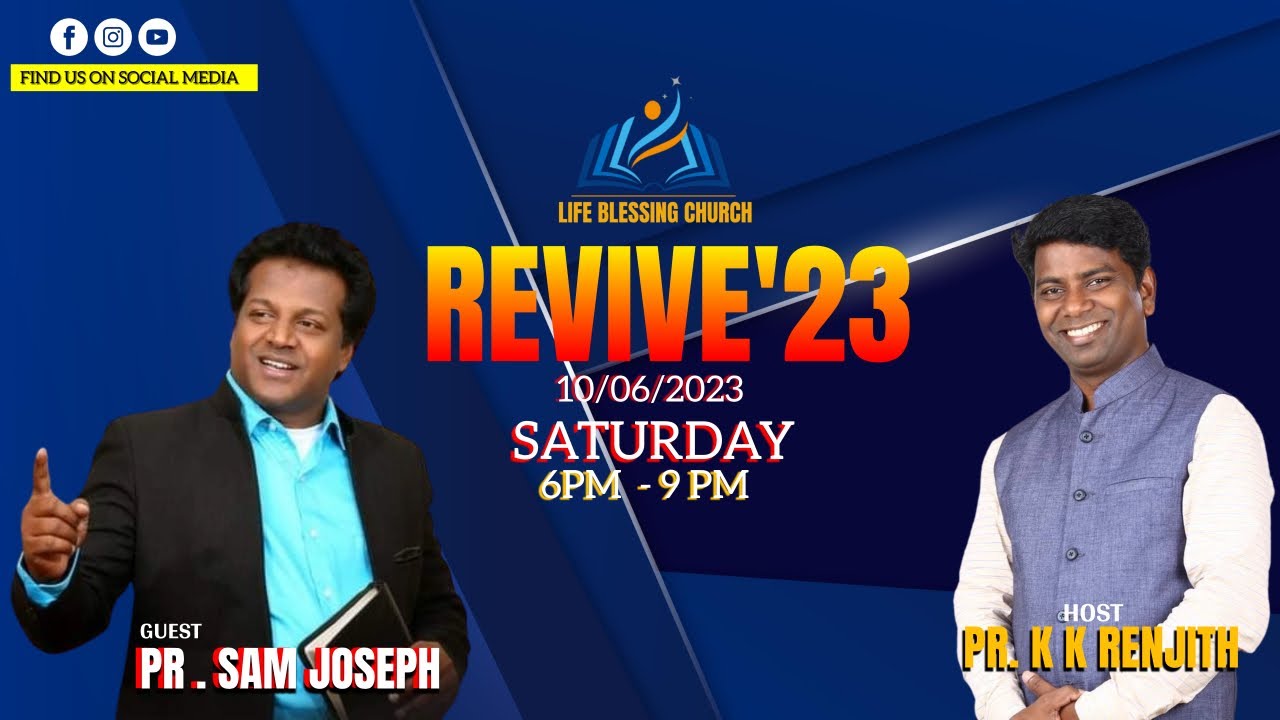 Pr. SAM JOSEPH | 5 DAY MEETING JUNE 7-11  || 2023 JUNE 10 NIGHT || Pastor. K.K. Renjith