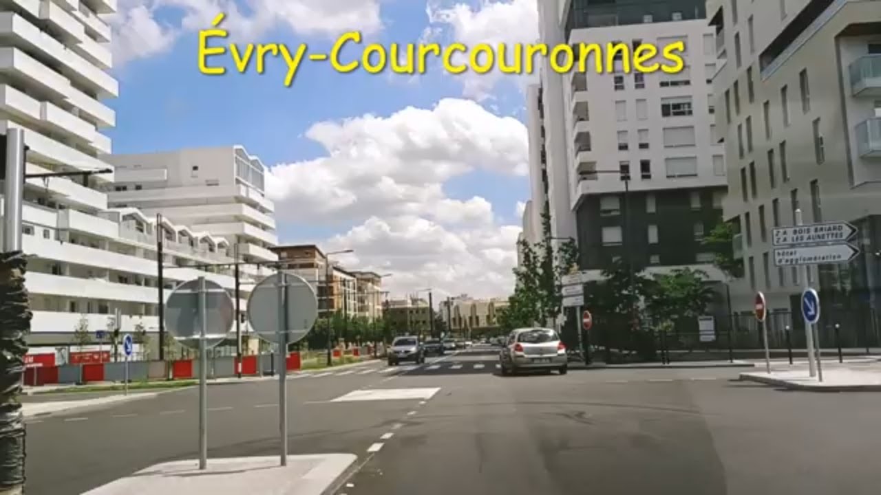 Évry-Courcouronnes - 4K- Driving- French region