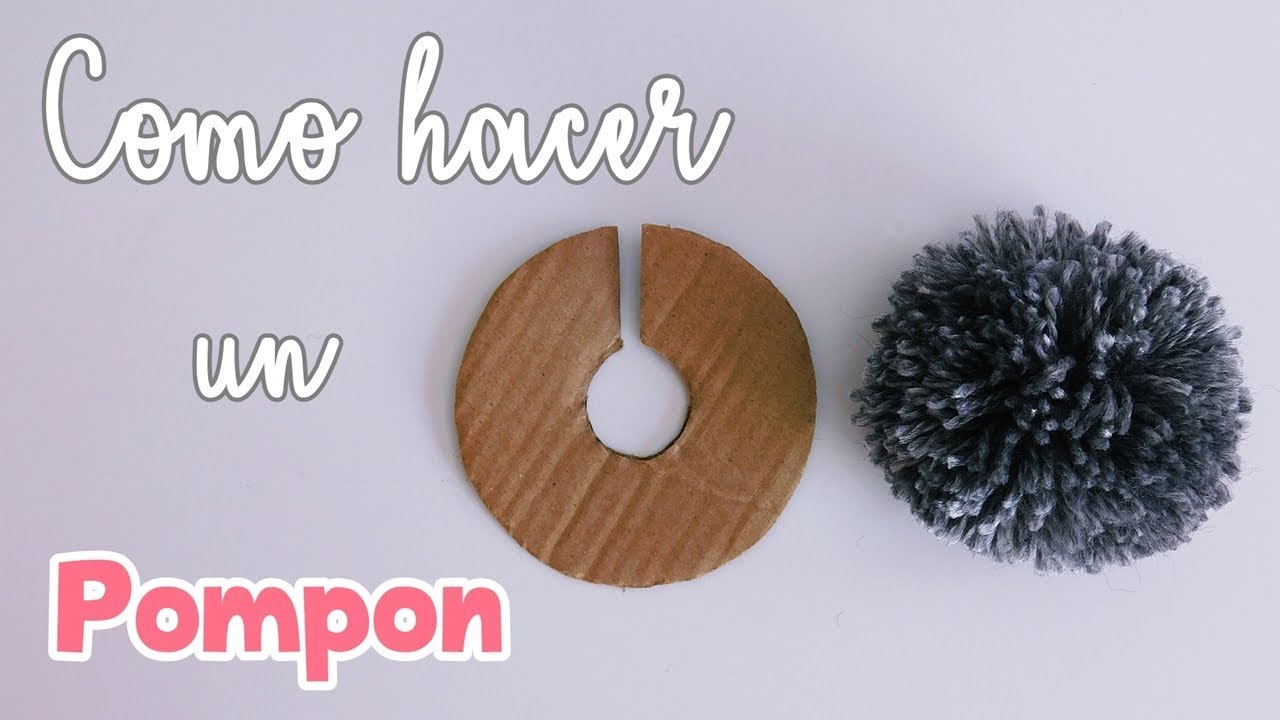Como hacer un pompon de forma facil y casera