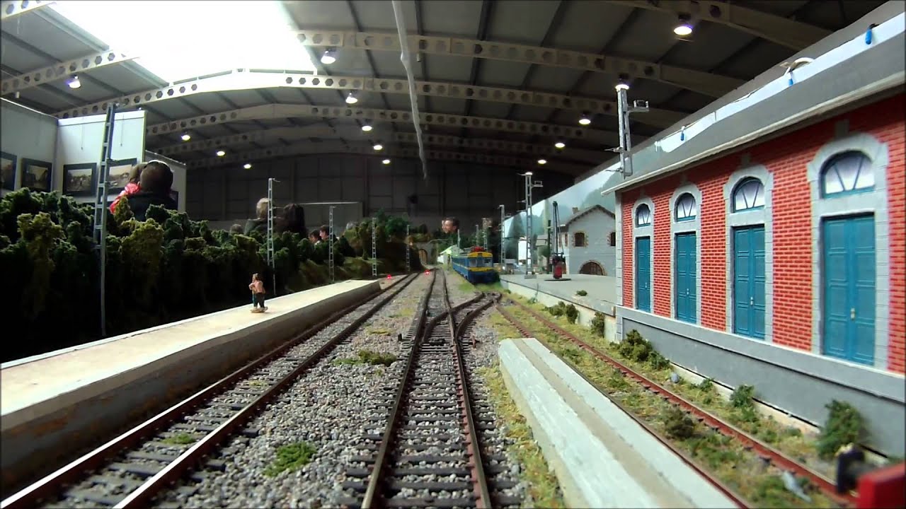 Maqueta de via única a Expo Tren Lleida 2014