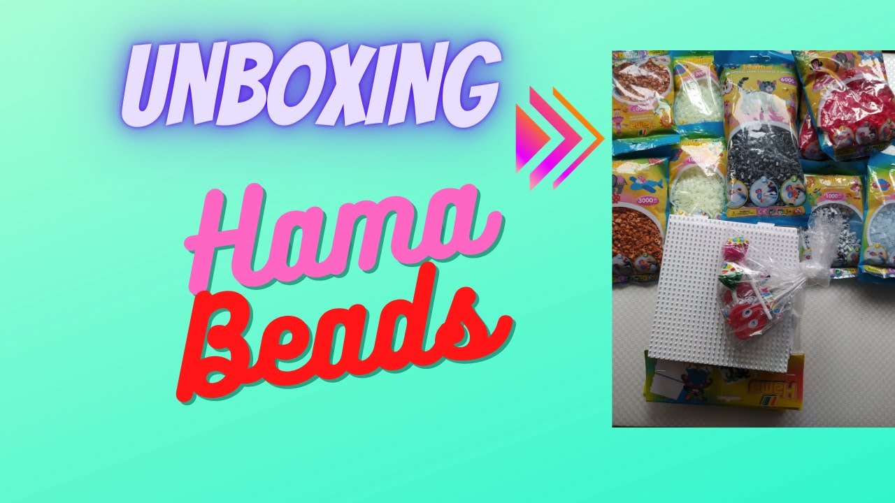 unboxing pedido de hama beads y placas!!