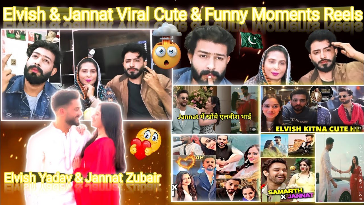 Pakistani Reaction To Elvish & Jannat Viral Cutest & sweet Adorable Chemistry Moments Edits