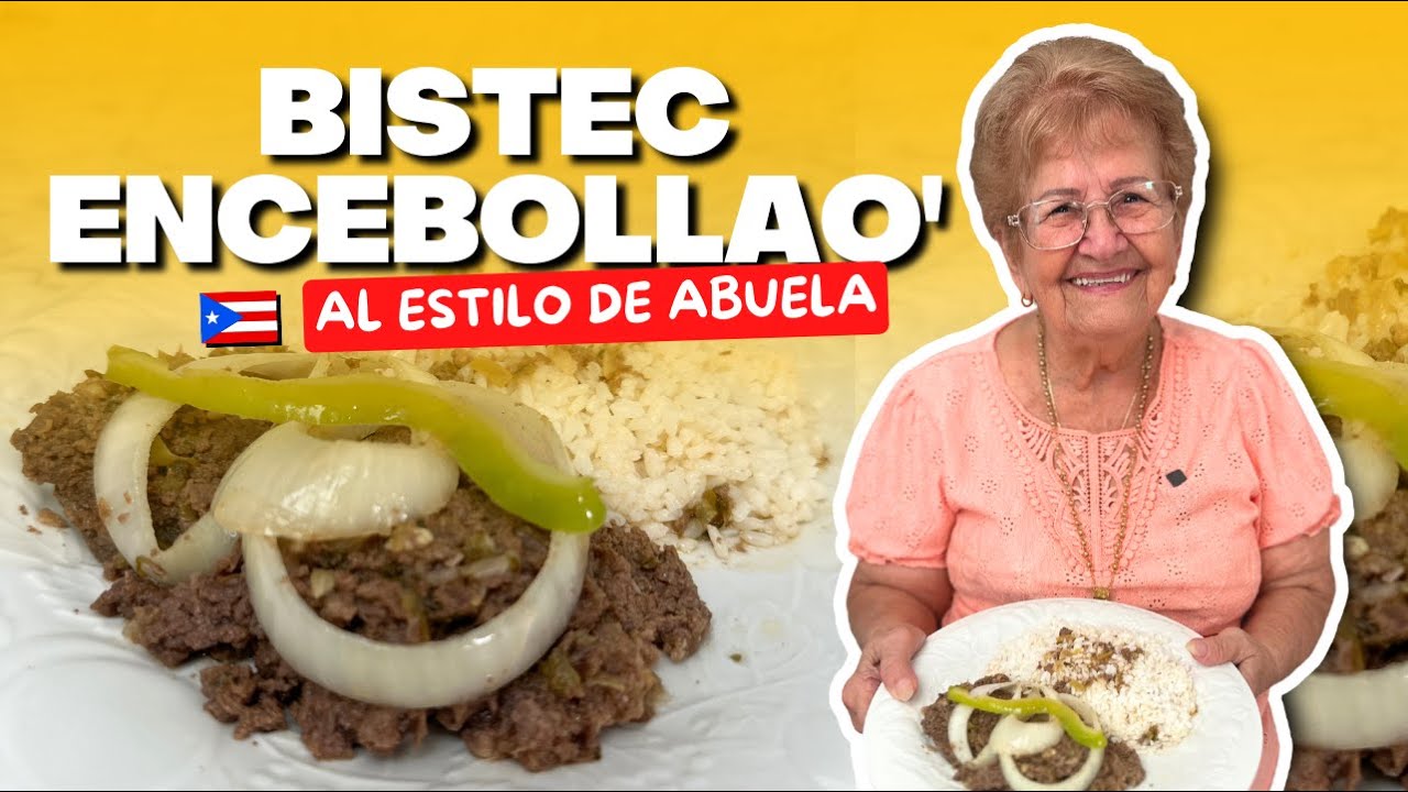 BISTEC ENCEBOLLAO AL ESTILO DE ABUELA BIEN PUERTORRIQUEÑO