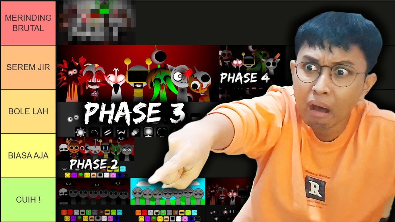 AKU FULL RATING SEMUA PHASE SPRUNKI ( PHASE 1 - 5 )