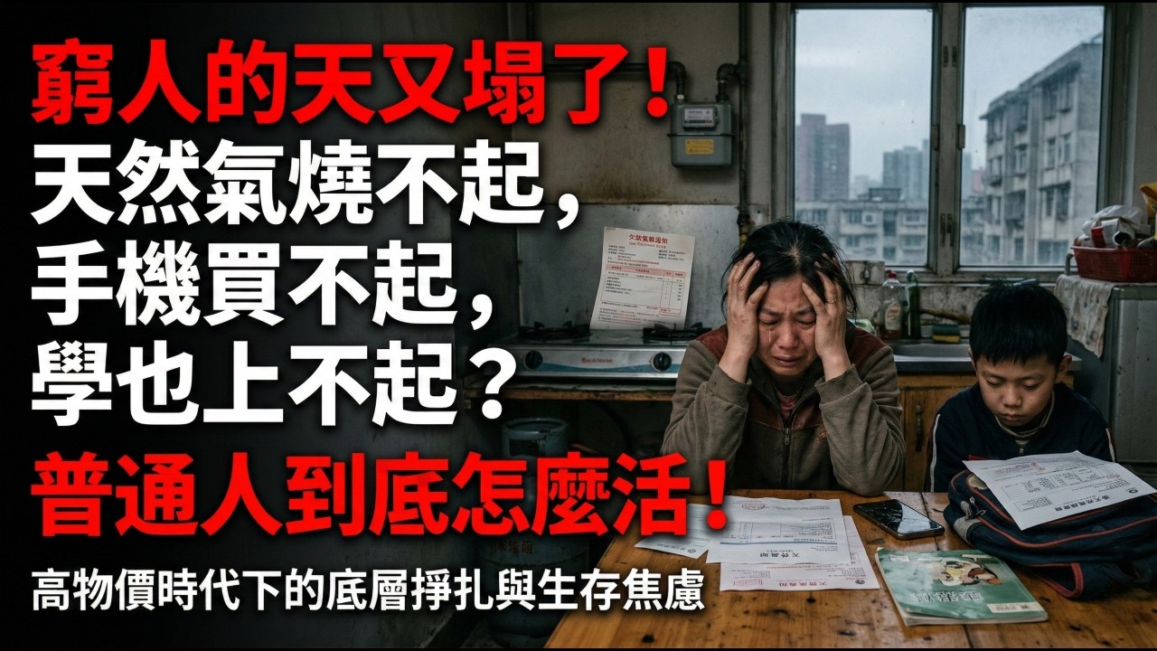 窮人的天又塌了！…全線漲價！天然氣燒不起，手機買不起，學也上不起？普通人到底怎麼活！…