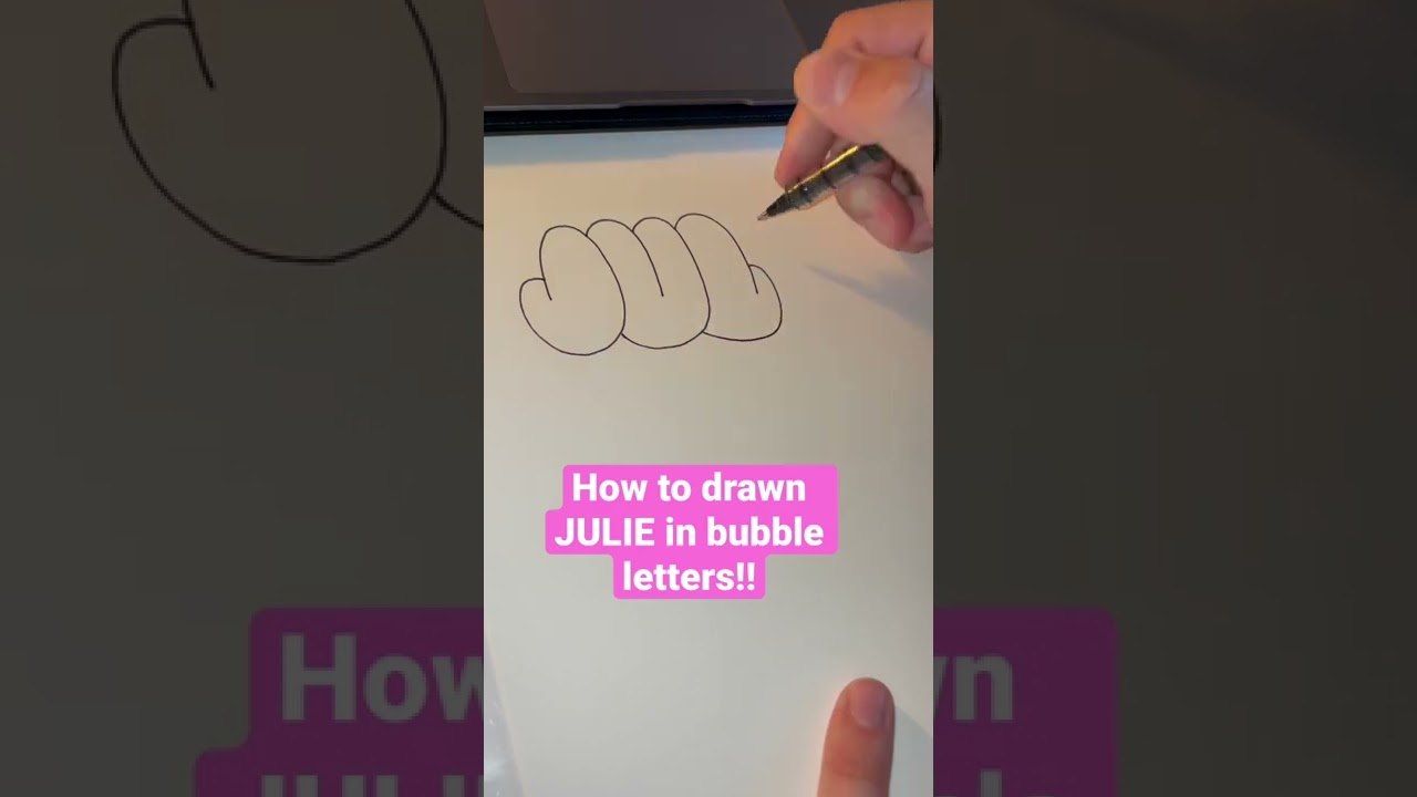 How to Draw Bubble Letters #shorts #drawing