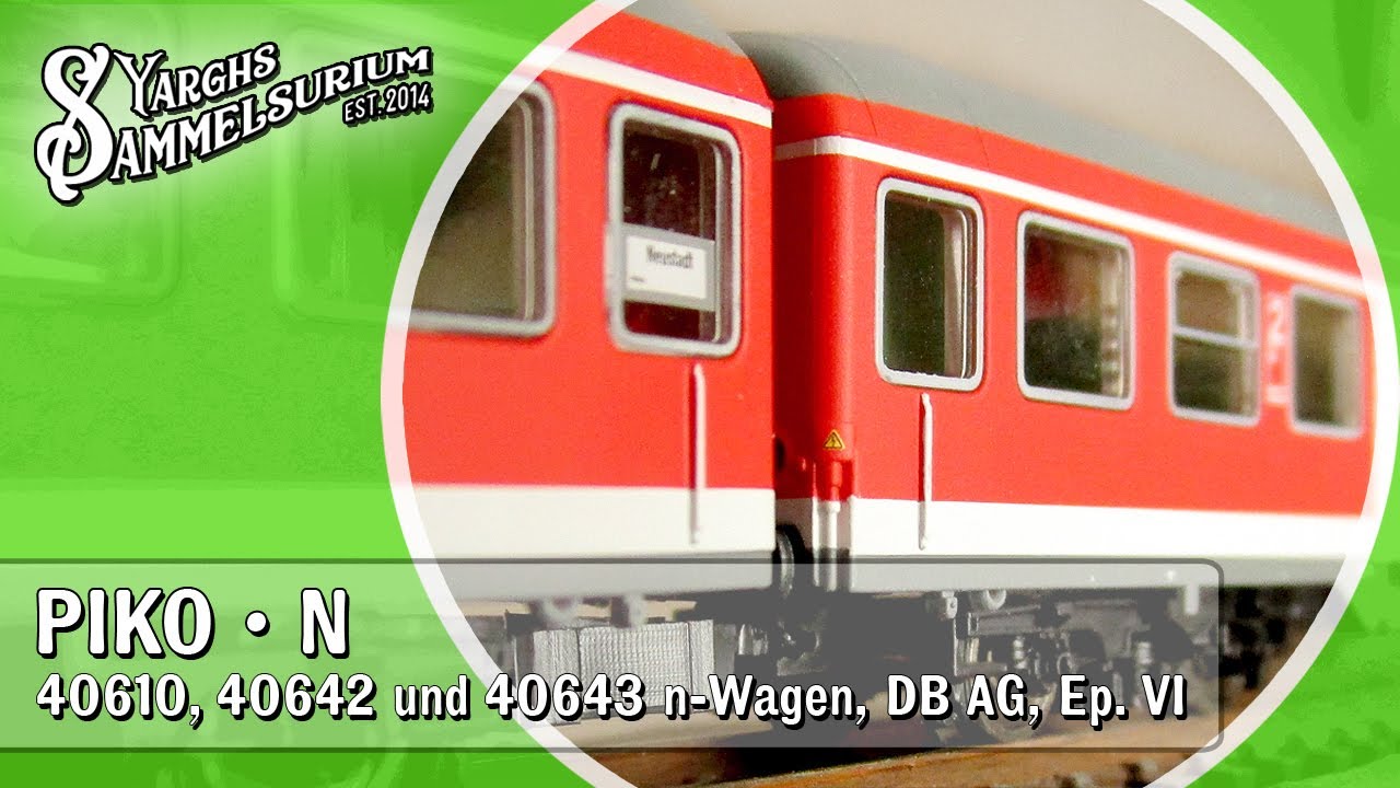 🚊 PIKO 40610, 40642 und 40643 - Nahverkehrswagen Epoche VI der DB AG - Vorstellung MoBa Spur N