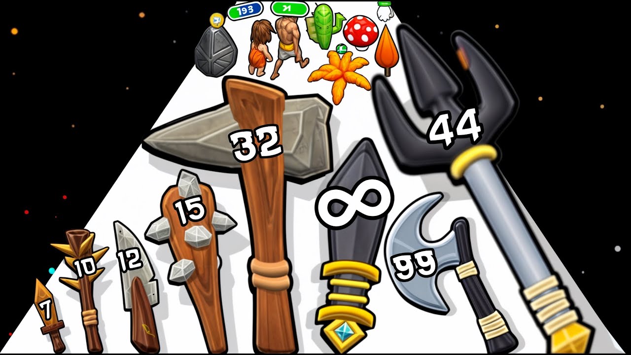 Tool Evolution : Mine & Evolve game in MAX LEVEL ( ASMR Gameplay , Level Up Tool ) PART - 02