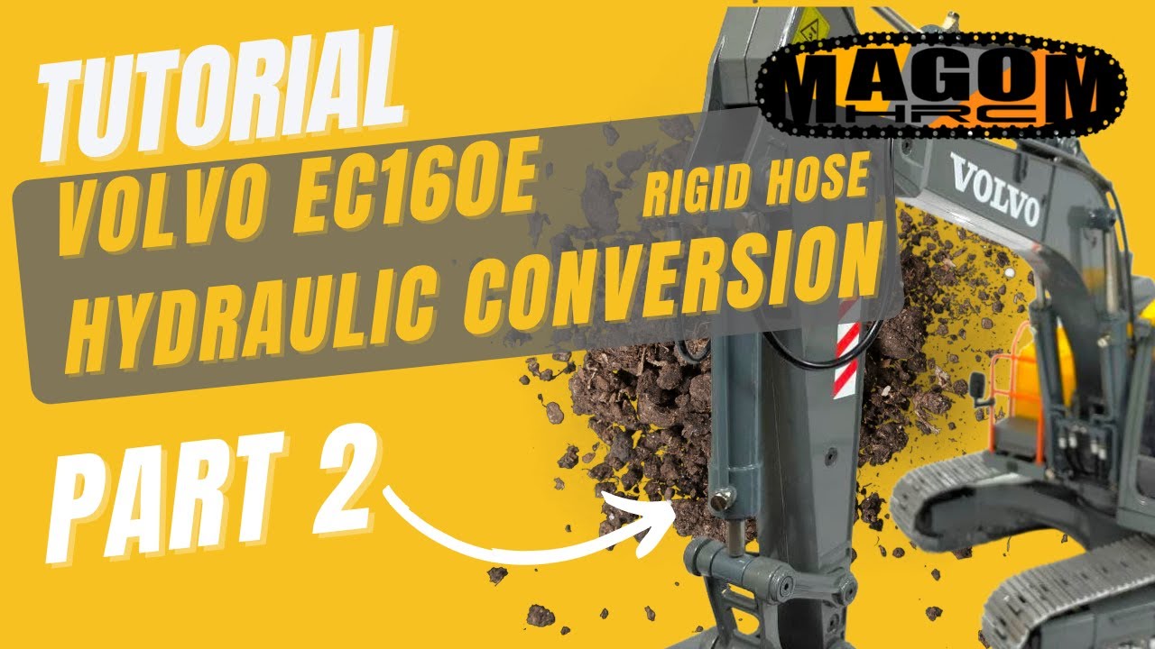 Tutorial for Volvo EC160E hydraulic conversion - PART 2 - RIGID HOSE | MAGOM HRC