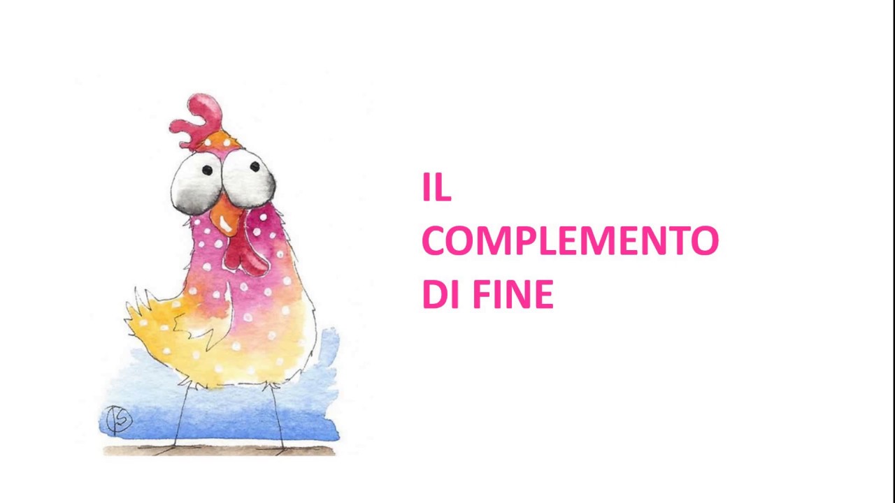 Il complemento di fine