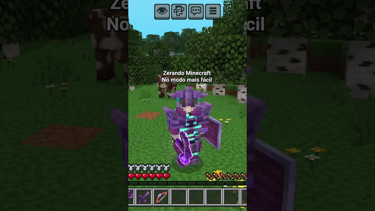 zerando Minecraft com equipamento no Max