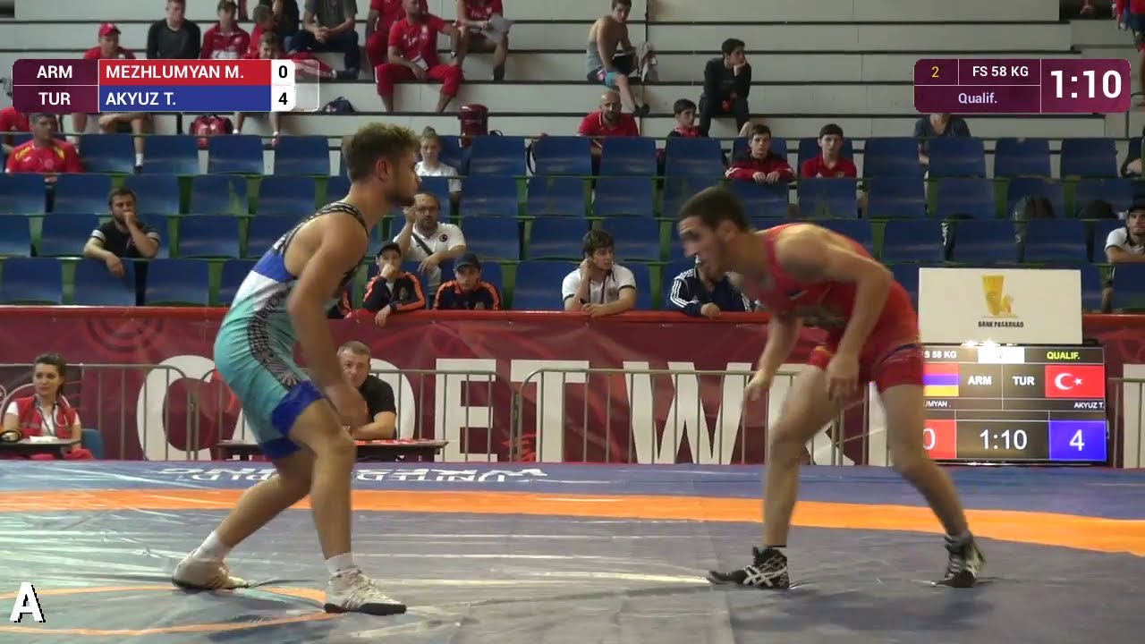 Qual. FS - 58 kg: T. AKYUZ (TUR) df. M. MEZHLUMYAN (ARM) by VPO1, 4-1