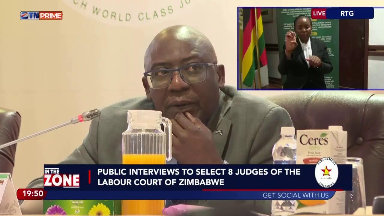 PUBLIC INTERVIEWS TO SELECT 8 JUDGES OF THE LABOUR COURT OF ZIMBABWE | 27 MAY 2025