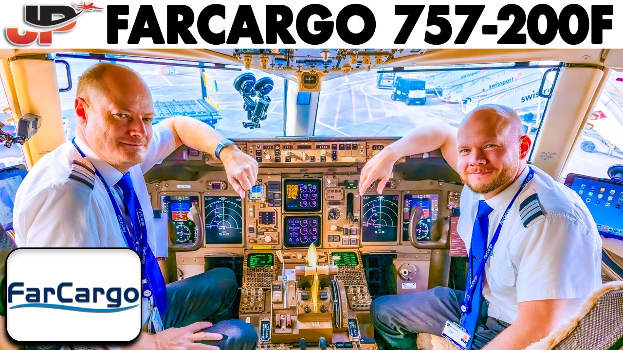 In the cockpit Boeing 757 Freighter to Dublin