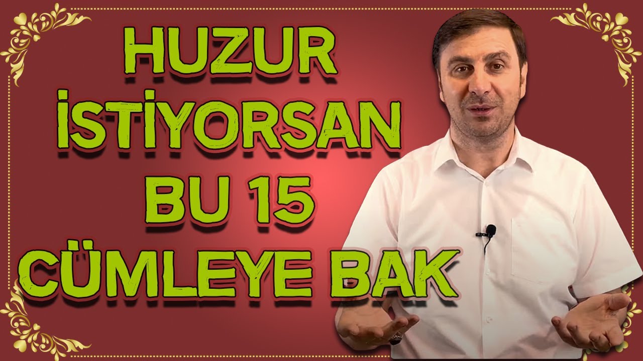 HUZURLU YAŞAMANIN BASİT KURALLARI