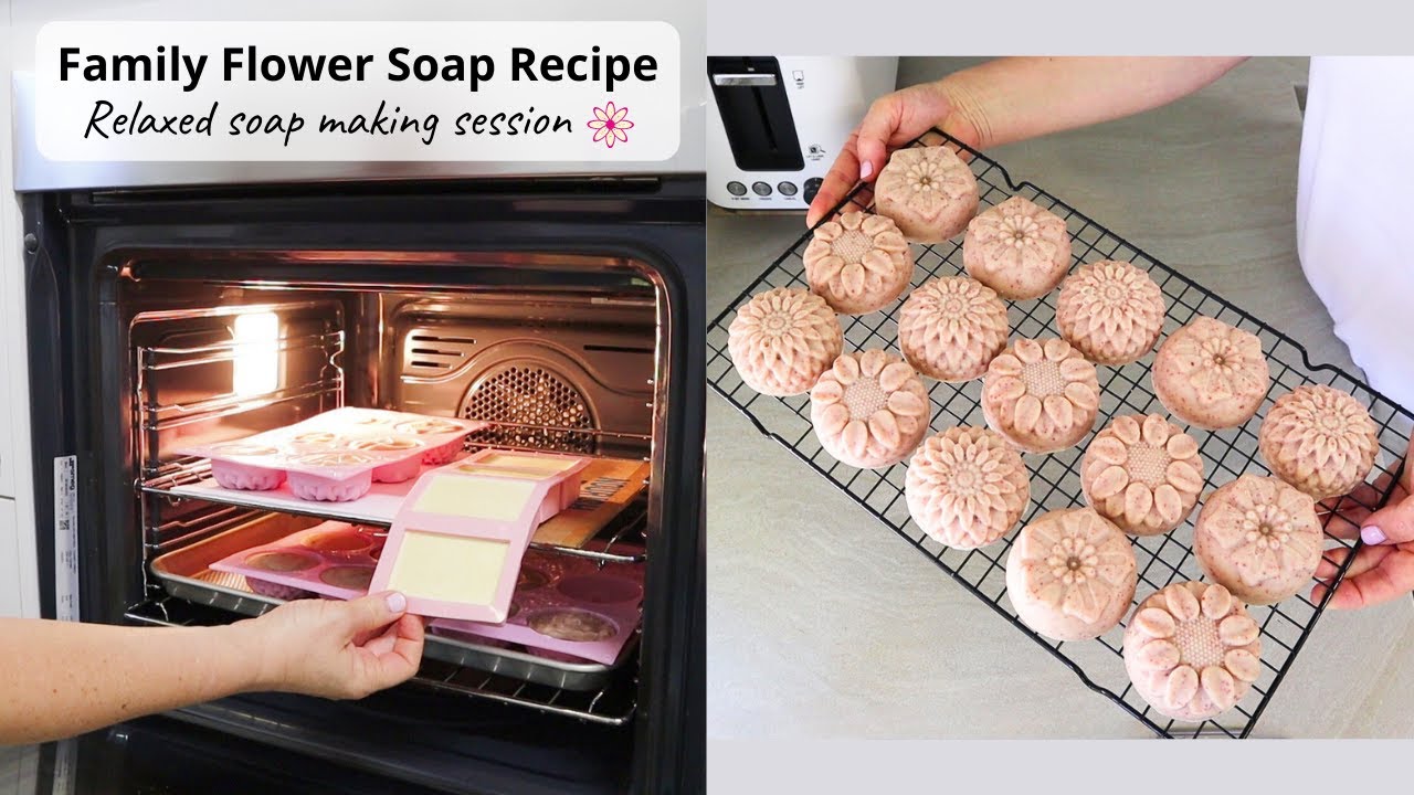 Making the family 'Flower Soap' recipe. Relaxed soap making session, full process and lots of tips.