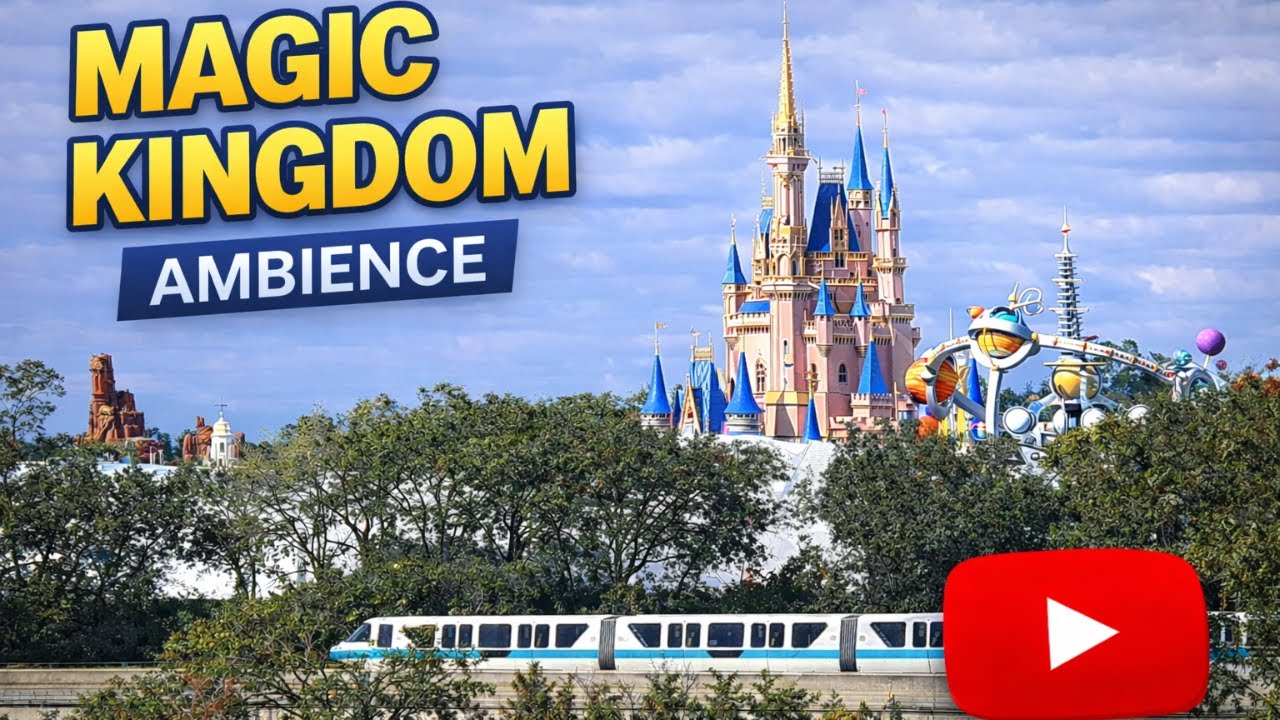 A Single Fixed View of Cinderella Castle — Daytime Magic Kingdom Ambience (4K)