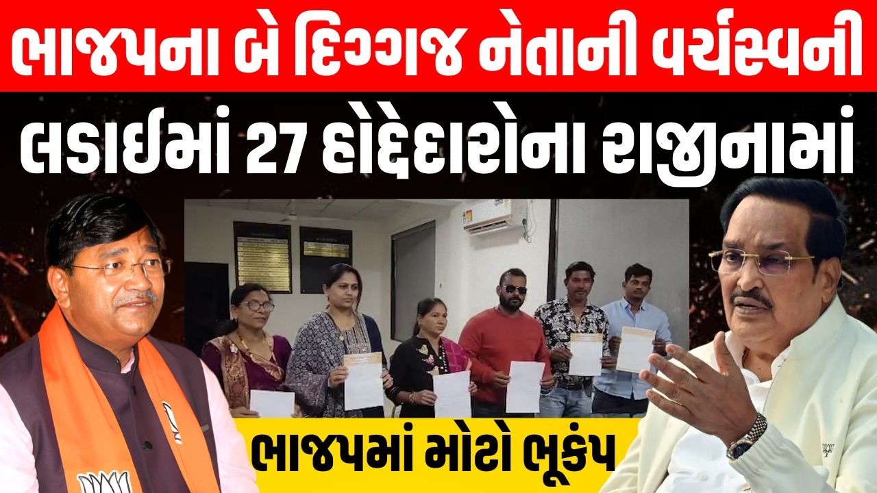 Navsari માં ભાજપના બે દિગ્ગજ નેતાની વર્ચસ્વની લડાઈમાં ભાજપના જ 27 હોદ્દેદારોના રાજીનામાં પડ્યા