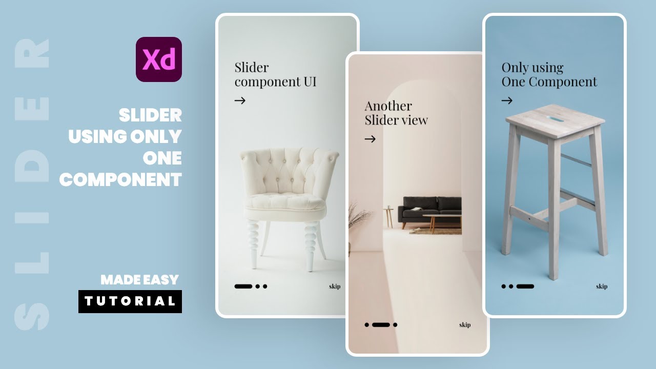 How to design slider using only component in Adobe XD - UI Tutorial - Tips & Tricks