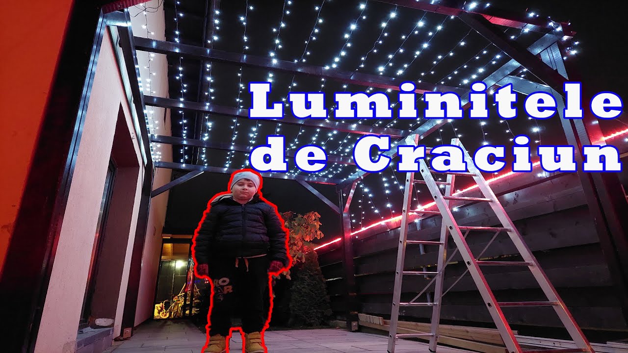 Instalatii de Craciun. Am montat instalatiile luminoase exterioare pentru Craciun!