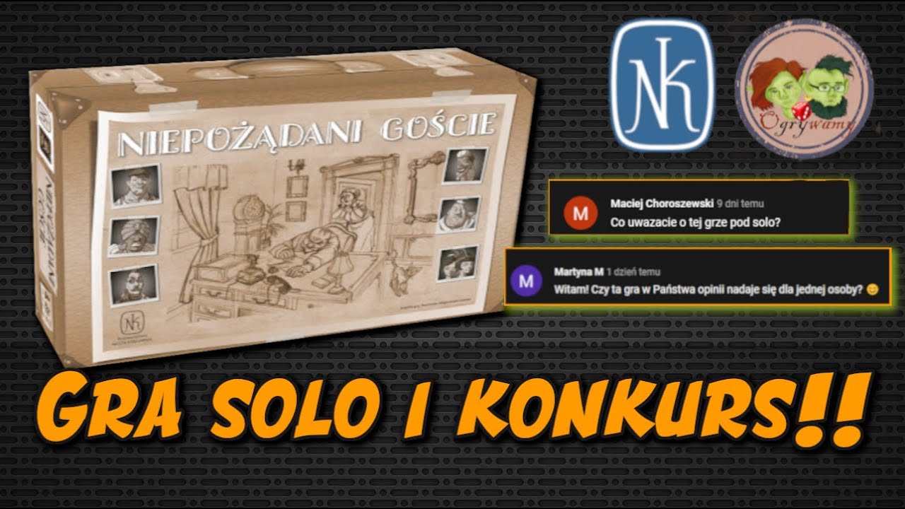 Samotne śledztwo | Gameplay Solo Niepożądani Goście Nasza Księgarnia i konkurs!!