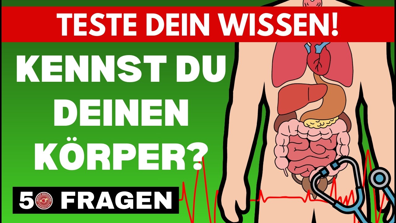 🧠 Wie gut kennst du den MENSCHLICHEN KÖRPER? 💪 | 50 Fragen Anatomie-Quiz