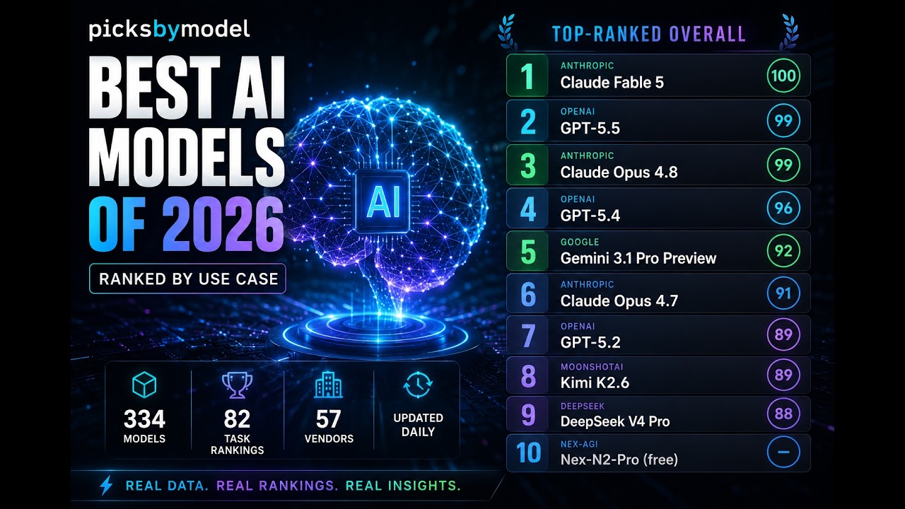 The Best AI Models of 2026: 335 Tested, Only 48 Made the Cut