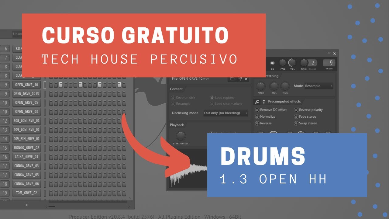 1.3 OPEN HI HATS | Curso de Tech House percusivo en FL Studio 20