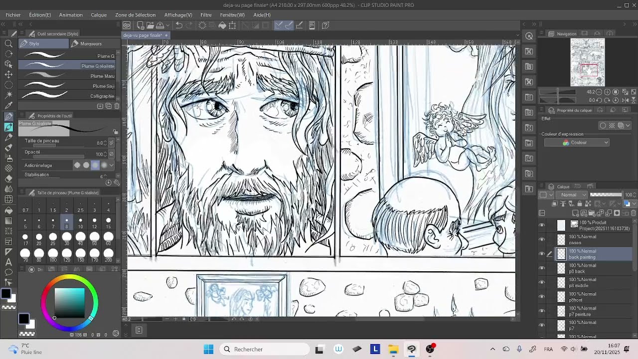 inking&commenting the one page manga contest