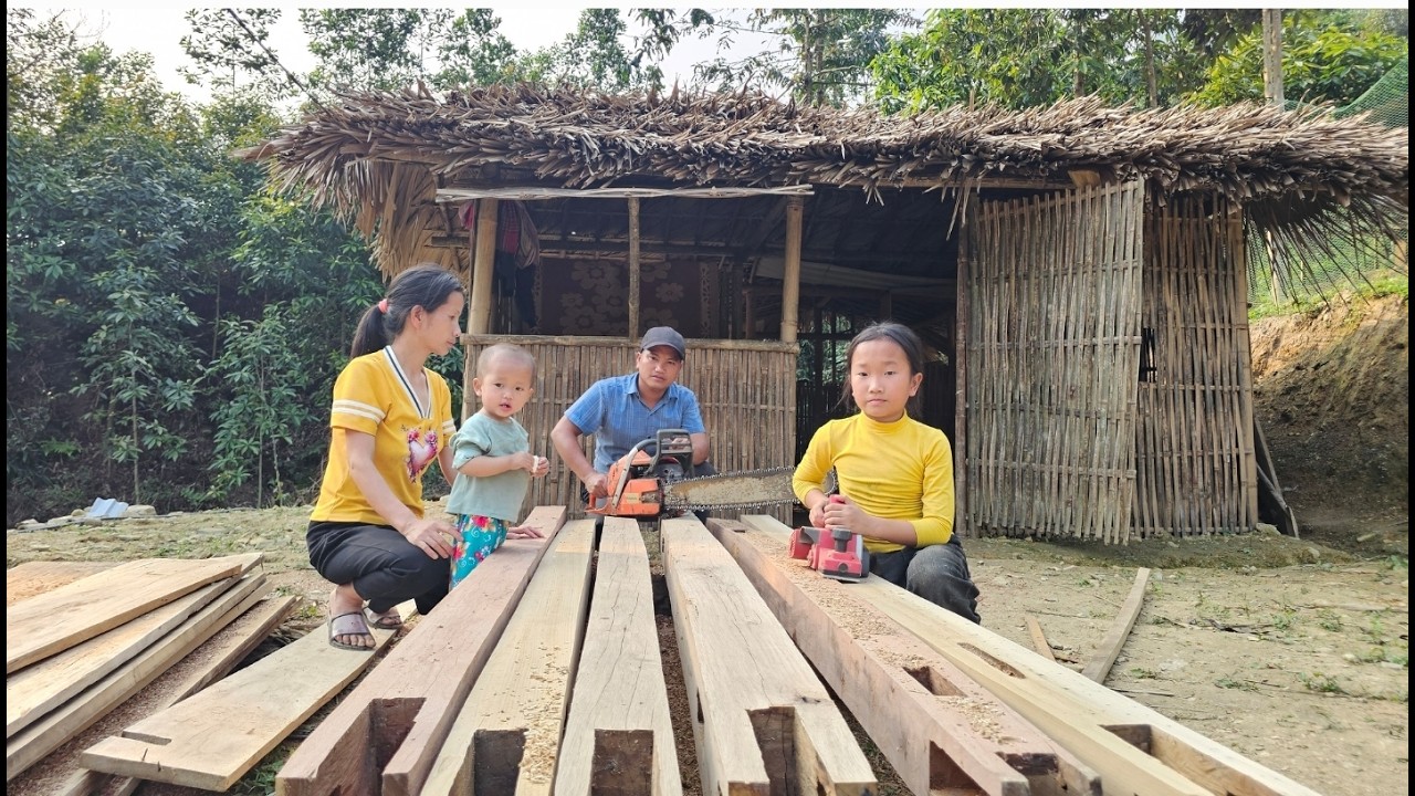 Dad built a house for his daughter and mother
