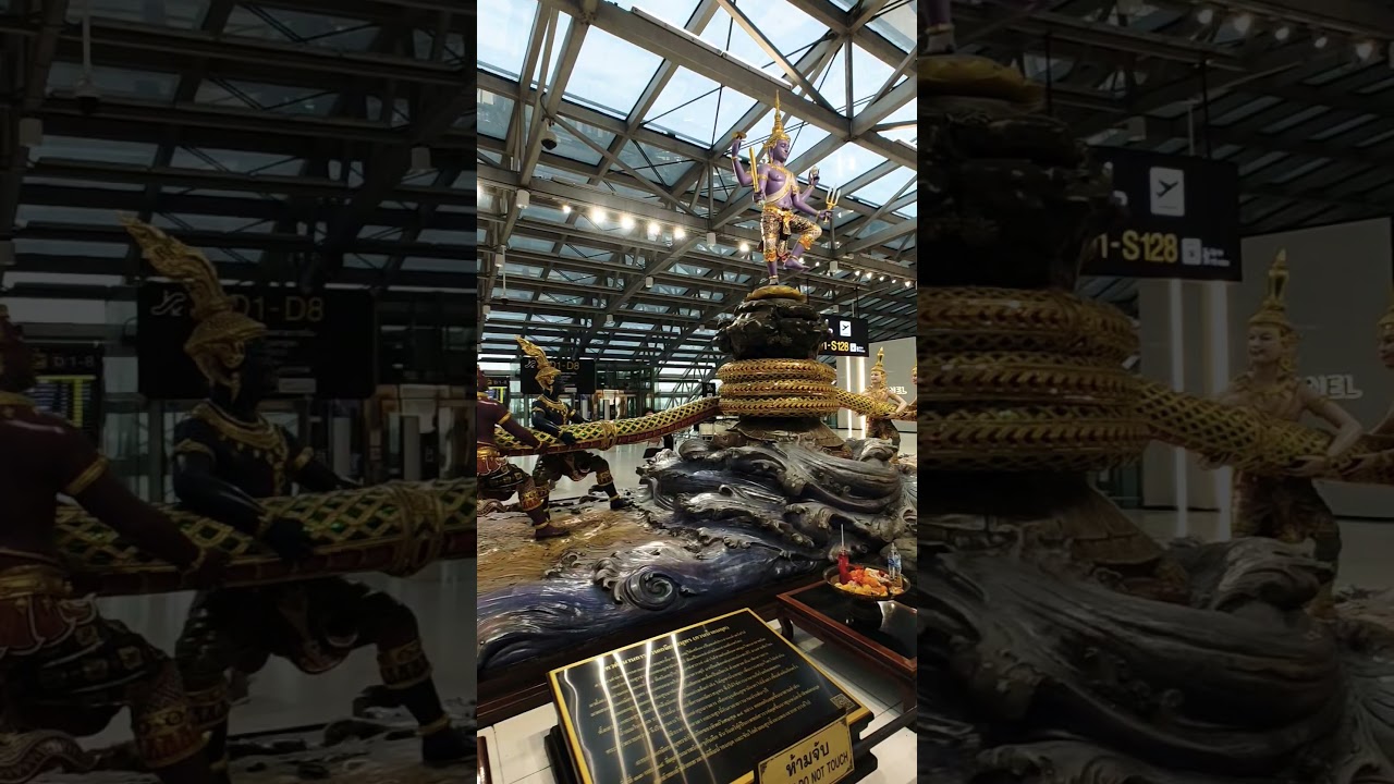 CHURNING OF THE MILK OCEAN | SUVARNABHUMI AIRPORT | #thailand #bangkok  #travel
