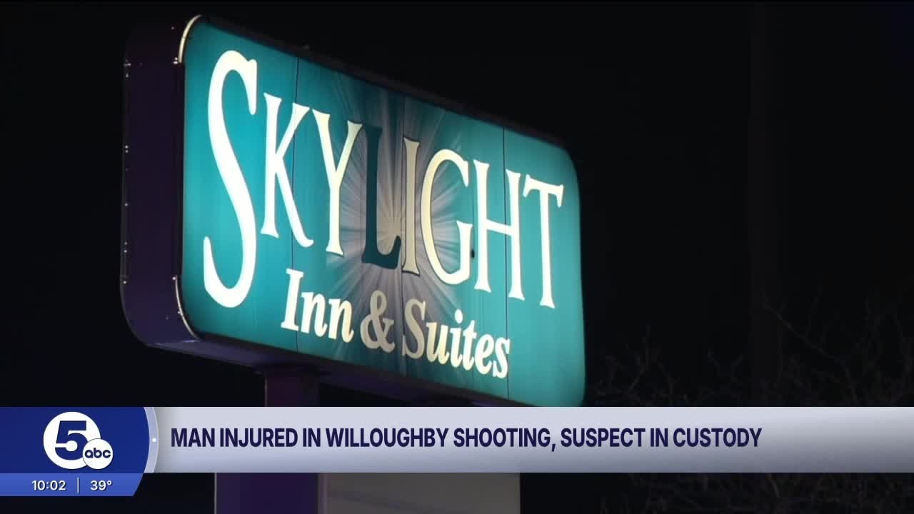 1 injured in shooting at Willoughby hotel