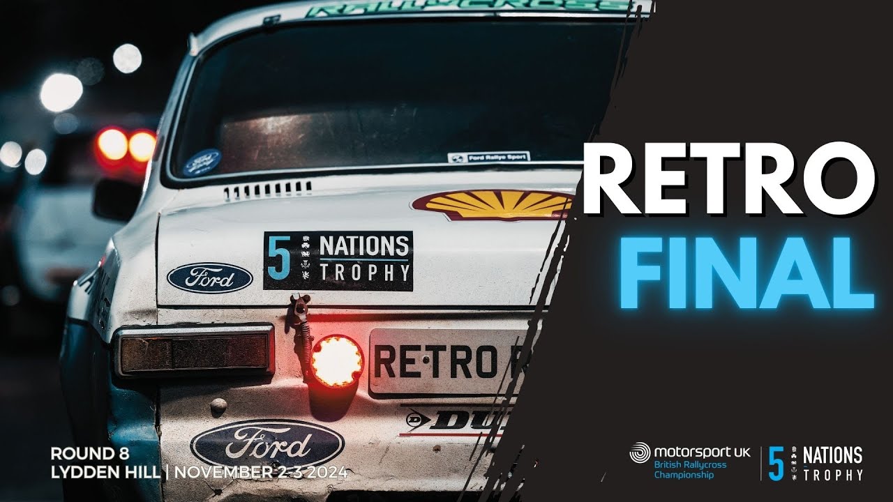 Retro Final Under Floodlights | Lydden Hill | British Rallycross Championship 5 Nations Trophy