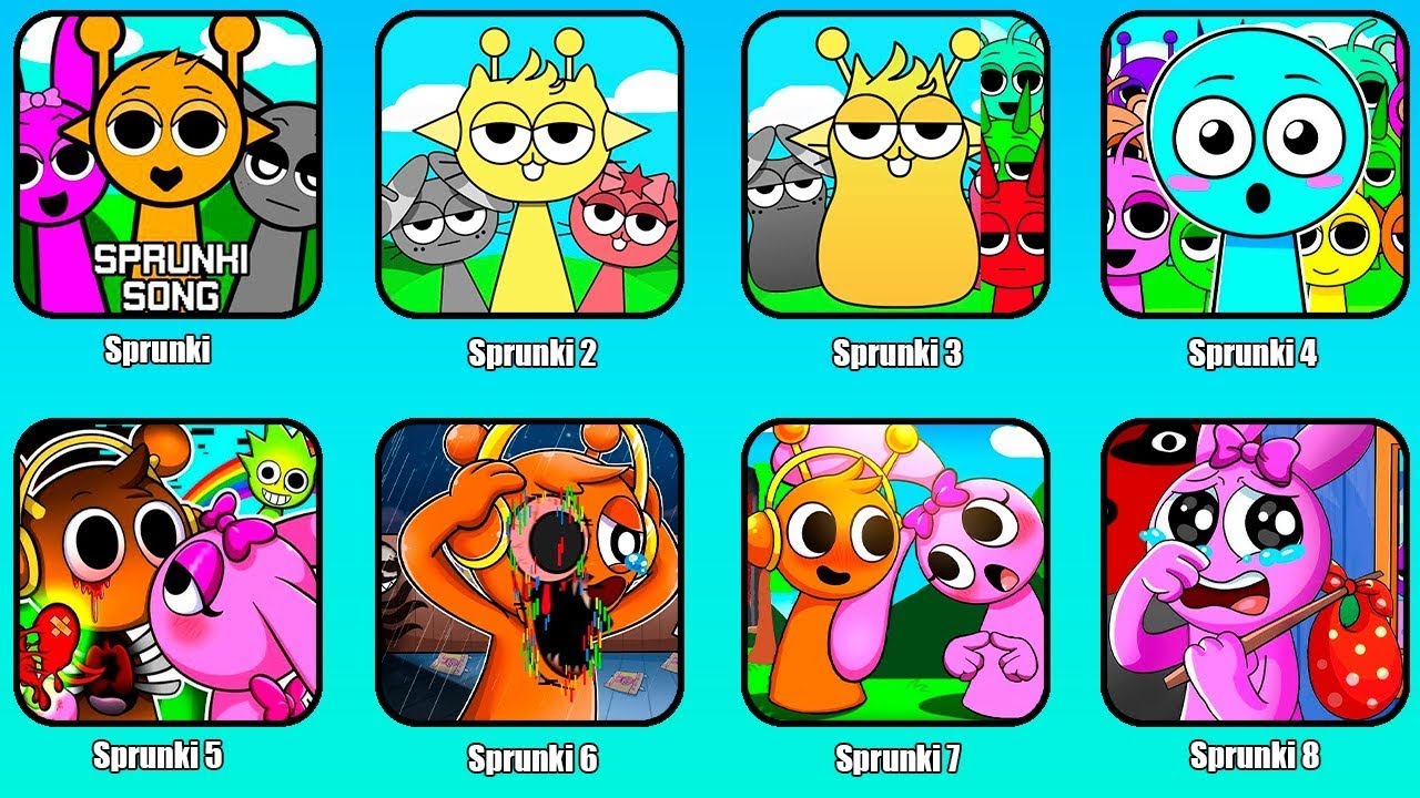 Incredible Sprunki,Sprunki Run,Obby Sprunki Escape,Подборка игр Спрунки