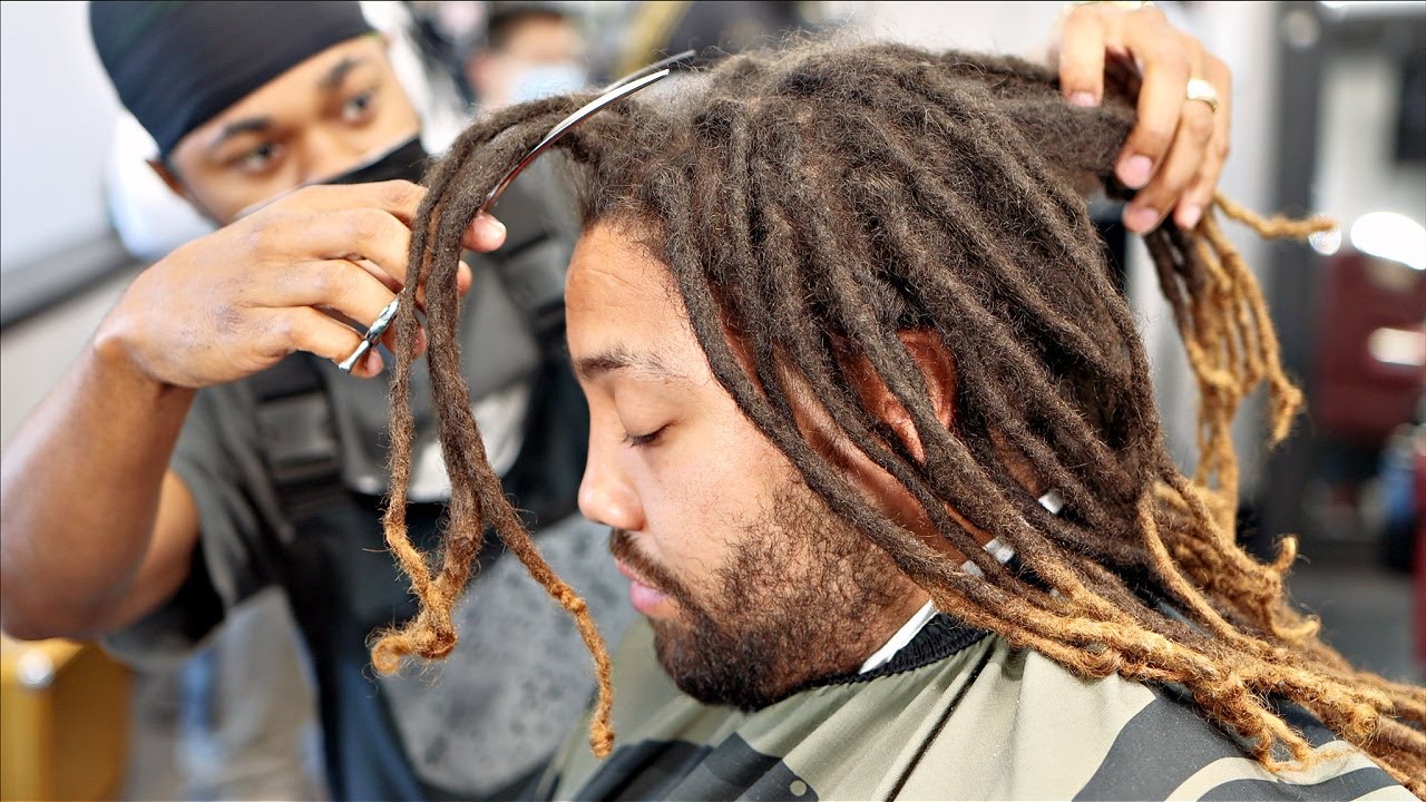 TRANSFORMATION HAIRCUT TUTORIAL: CUTTING OFF 15 YEAR OLD DREADS FOR 360 WAVES
