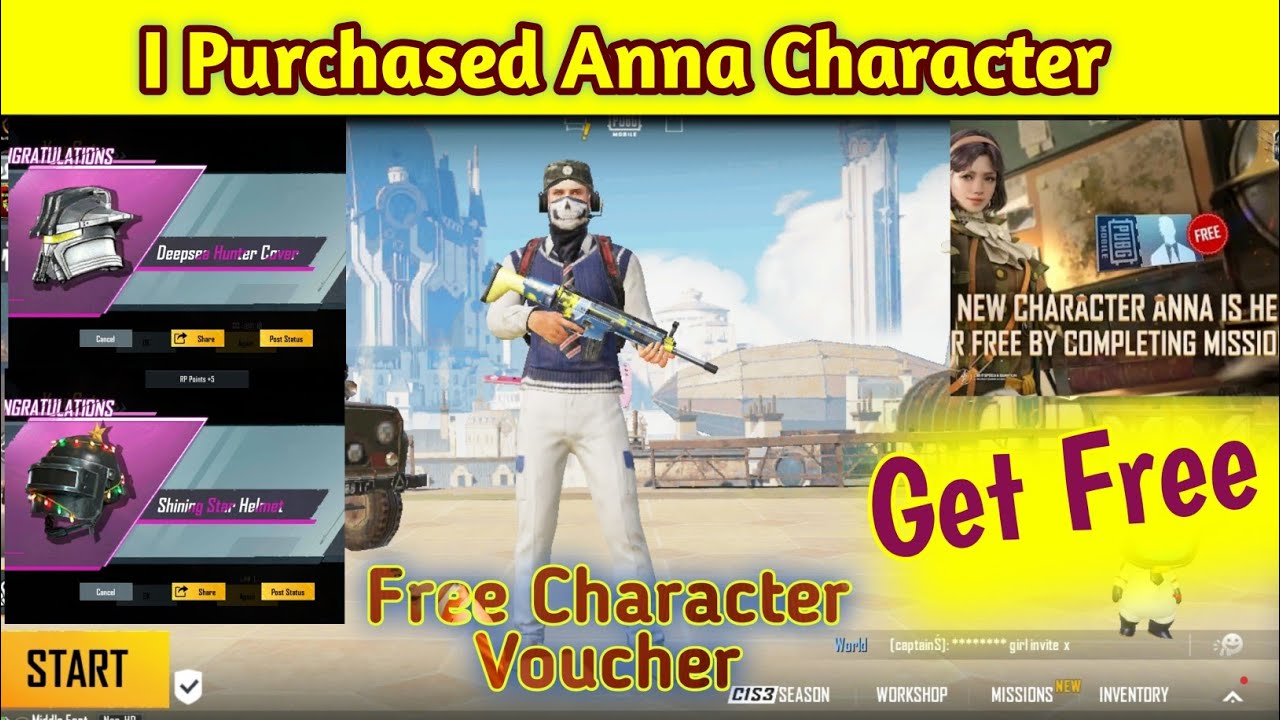 I Purchased Anna Character For Free ✓ Free Anna Character | Pubg Mobile