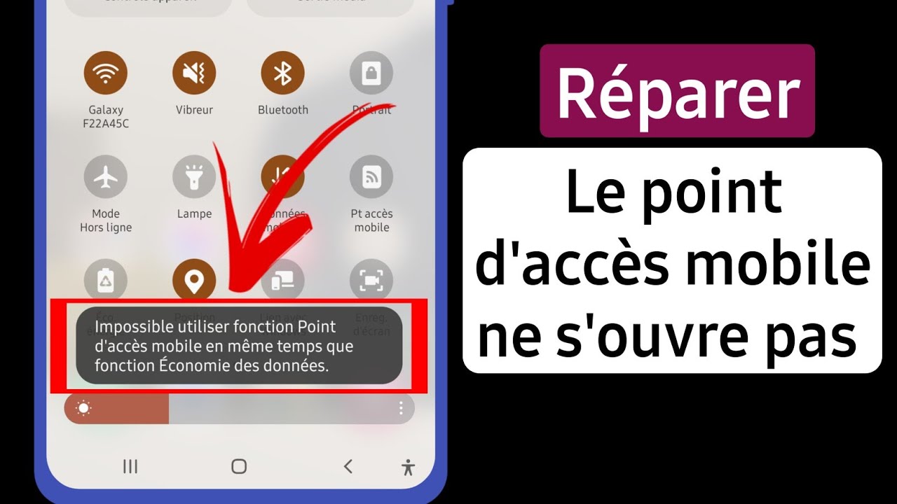 Le point d'acc&egrave;s mobile ne s'ouvre pas | Impossible d'utiliser le point d'acc&egrave;s mobile