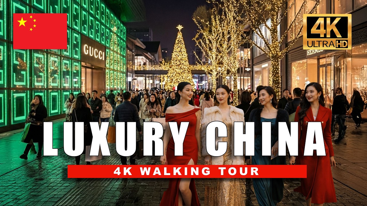 4K Walking Chengdu at Night | Chinese Fashion Street, Taikoo Li Luxury Shopping Chunxi | 太古里奢侈品购物