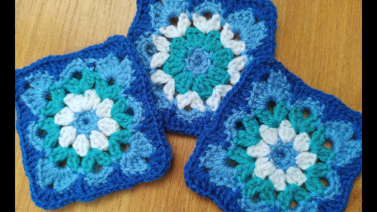 Crochet Flower Granny Square – Visual Tutorial