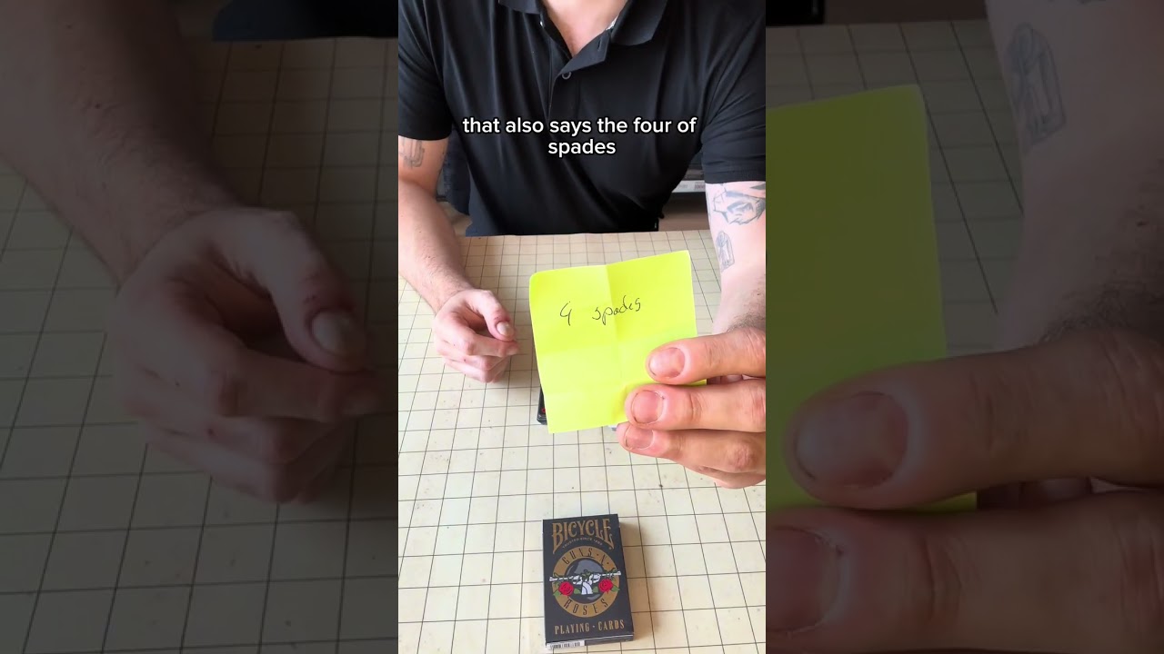 Quick and easy prediction card trick + tutorial