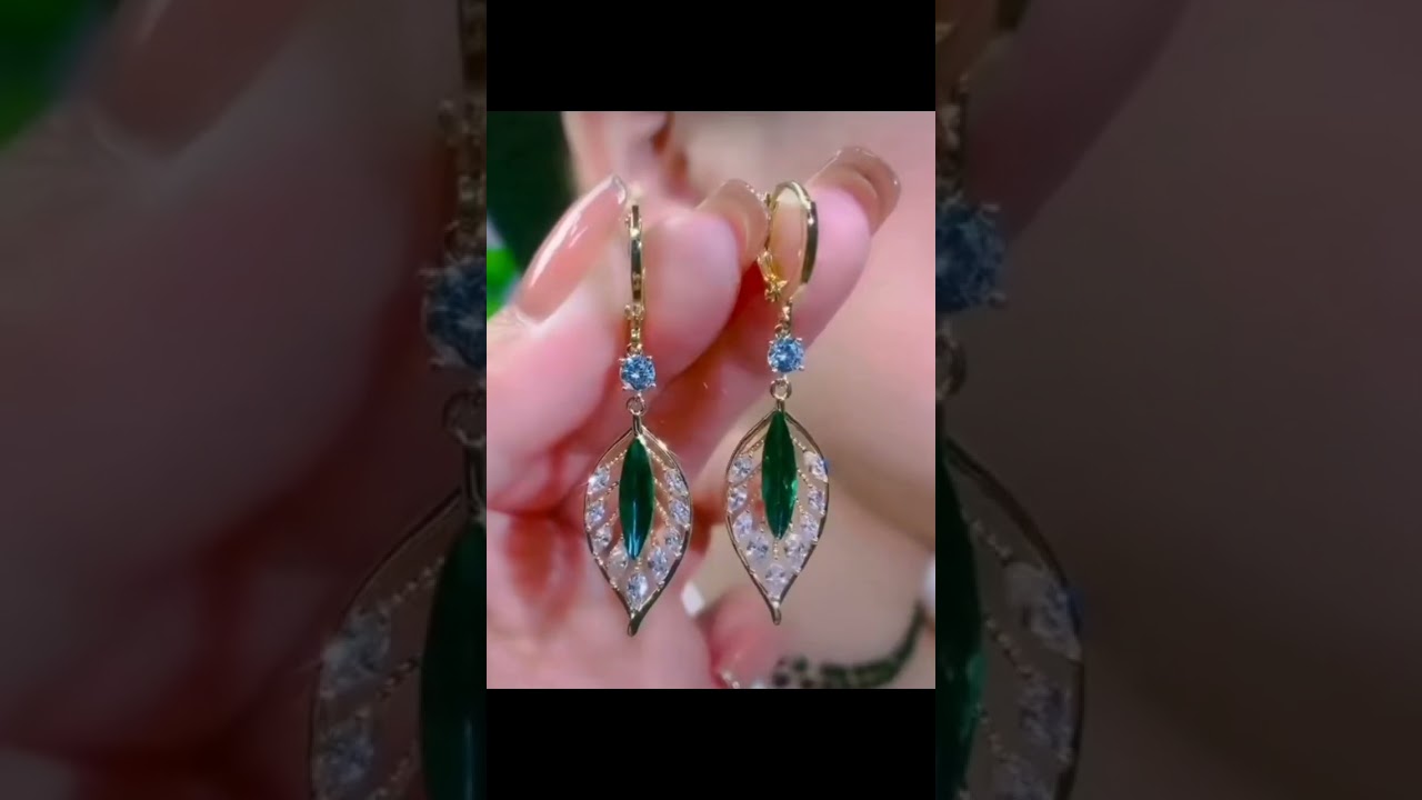 Green color🎋☘️ earrings#fashionable  earrings#trending #earrings #stylist 🌹#short