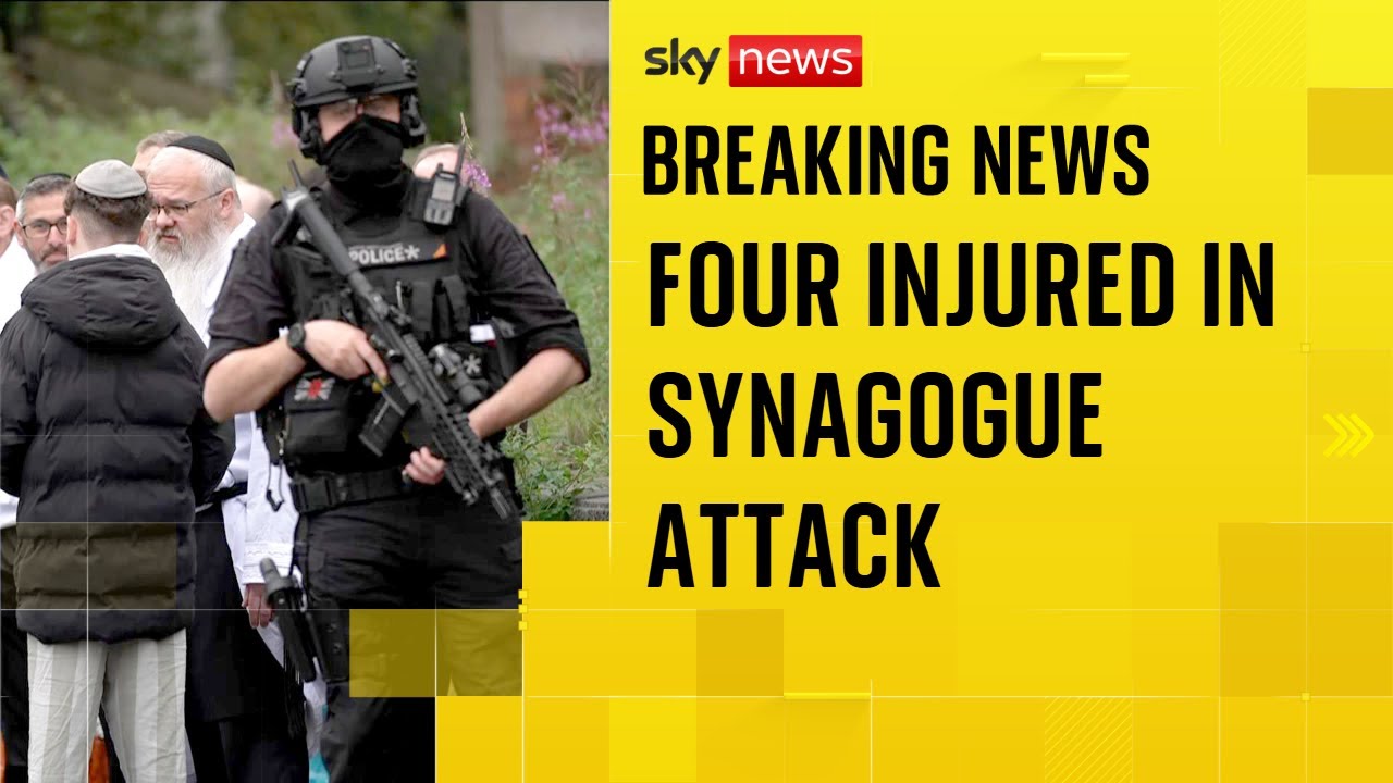 Major incident declared after people stabbed at synagogue in Manchester