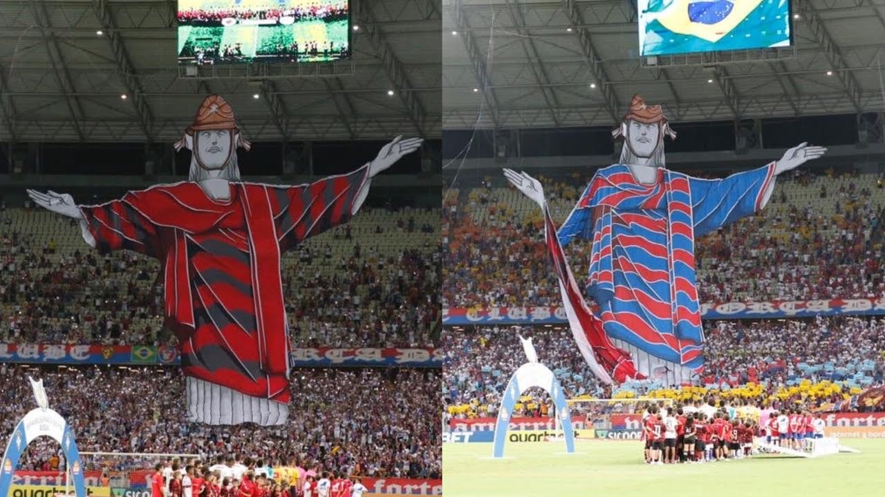 Torcida do FORTALEZA faz MOSAICO alfinetando “MISTOS” contra o Flamengo!